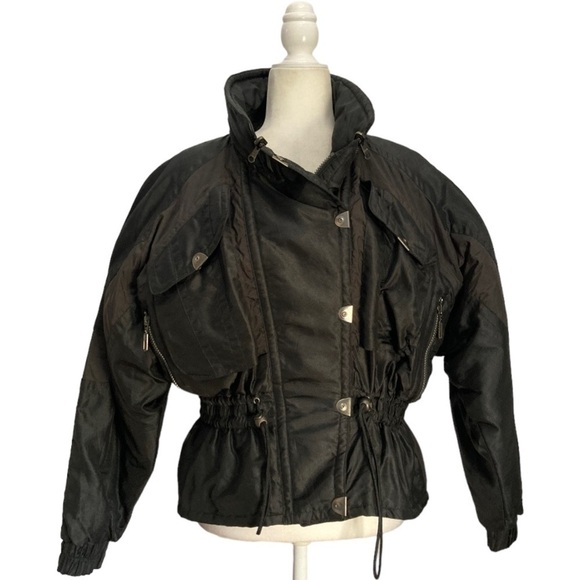 Downhill Racer Jacket 80s Vtg Thermaloft Black - Picture 2 of 9